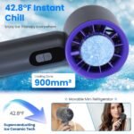 One Hundred Speed Handheld Fan With Ice Cooler High Speed Turbo Fan 3000mAh - Image 8