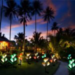 Solar Calla Lotus Lamp 4LED Landscape Lamp - Image 3