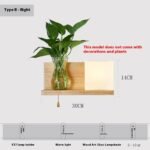 Simple Wooden Wall Lamp Bedroom Bedside Lamp - Image 3