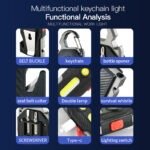 Multifunctional Charging Emergency Light Convenient Keychain Work Light COB - Image 3