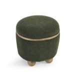 Round Storage Stool, Storage Stool With Storage Space And Cushioned Seat - Image 3