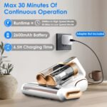 Bed Vacuum | Vacuums With Ultrasonic | UVC Light |  Brushroll Rotation - Image 5