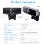 1Pc FHD 1080P Webcam USB PC Computer Webcam Auto Focus With Microphone - Image 4