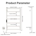 SIOYIE Towel Warmer Bathroom Wall Mounted 6 Bars Electric Towel Drying - Image 4