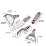 Stainless Steel Cutter Set Three Piece Set Wheat Straw - Image 2