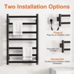 SIOYIE Towel Warmer Bathroom Wall Mounted 6 Bars Electric Towel Drying - Image 6