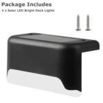 4 Solar LED Bright Deck Lights Outdoor Garden - Image 9