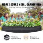 VEVOR Galvanized Raised Garden Bed Planter Box 94.5x47.2x23.6inch Flower Vegetable - Image 6