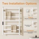 SIOYIE Towel Warmer Bathroom Wall Mounted 6 Bars Electric Towel Drying - Image 3