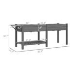 Wood Raised Garden Box, Elevated Garden Bed With Side Table - Image 3