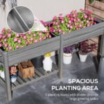 Wood Raised Garden Box, Elevated Garden Bed With Side Table - Image 5