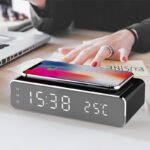 LED Electric Alarm Clock With Wireless Charger - Image 4