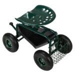 Deep Green Short Handle Garden Seat Car - Image 6