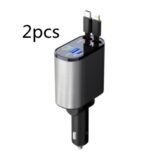 Metal Car Charger 100W Super Fast Charging Car Cigarette Lighter USB And TYPE-C Adapter - Image 9