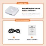 Portable Power Station,100W 88.8Wh 24000mAh Powerbank Portabl, Emergency Backup - Image 4
