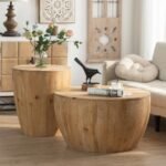Vintage Style Bucket Shaped Coffee Table Set For Office - Image 9