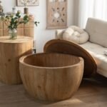 Vintage Style Bucket Shaped Coffee Table Set For Office - Image 6