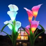 Solar Calla Lotus Lamp 4LED Landscape Lamp - Image 2