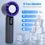 One Hundred Speed Handheld Fan With Ice Cooler High Speed Turbo Fan 3000mAh - Image 6