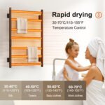 SIOYIE Towel Warmer Bathroom Wall Mounted 6 Bars Electric Towel Drying - Image 3