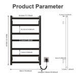 SIOYIE Towel Warmer Bathroom Wall Mounted 6 Bars Electric Towel Drying - Image 5