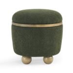 Round Storage Stool, Storage Stool With Storage Space And Cushioned Seat - Image 5