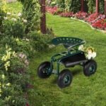 Deep Green Short Handle Garden Seat Car - Image 4
