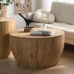 Vintage Style Bucket Shaped Coffee Table Set For Office - Image 5