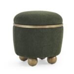 Round Storage Stool, Storage Stool With Storage Space And Cushioned Seat - Image 6
