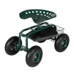 Deep Green Short Handle Garden Seat Car - Image 3