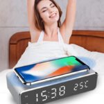 LED Electric Alarm Clock With Wireless Charger - Image 5