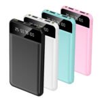 1Pc 10000mAh Power Bank Portable Ultra Slim Charger External Battery Pack With 2 USB