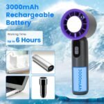 One Hundred Speed Handheld Fan With Ice Cooler High Speed Turbo Fan 3000mAh - Image 10