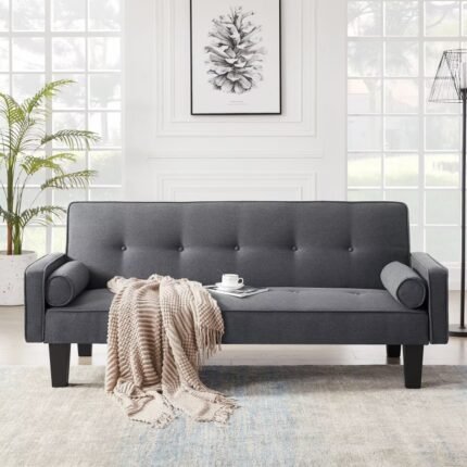 Fabric Sofa, Medieval Love Seat Sofa Furniture, With Pillows