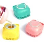 Silicone Dog Bath Massage Gloves Brush Pet Cat Bathroom Cleaning Tool - Image 3