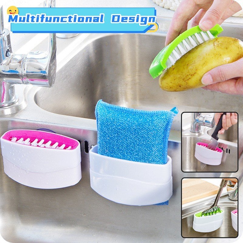 f9e107b5-5808-4504-8c33-00c29ff3c556.jpg Creative Kitchen Knife And Fork Chopsticks Cleaning Brush With Suction - Image 1