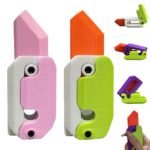 3D Printed Gravity Jumping Radish Toy – Mini Decompression Fidget Pendant