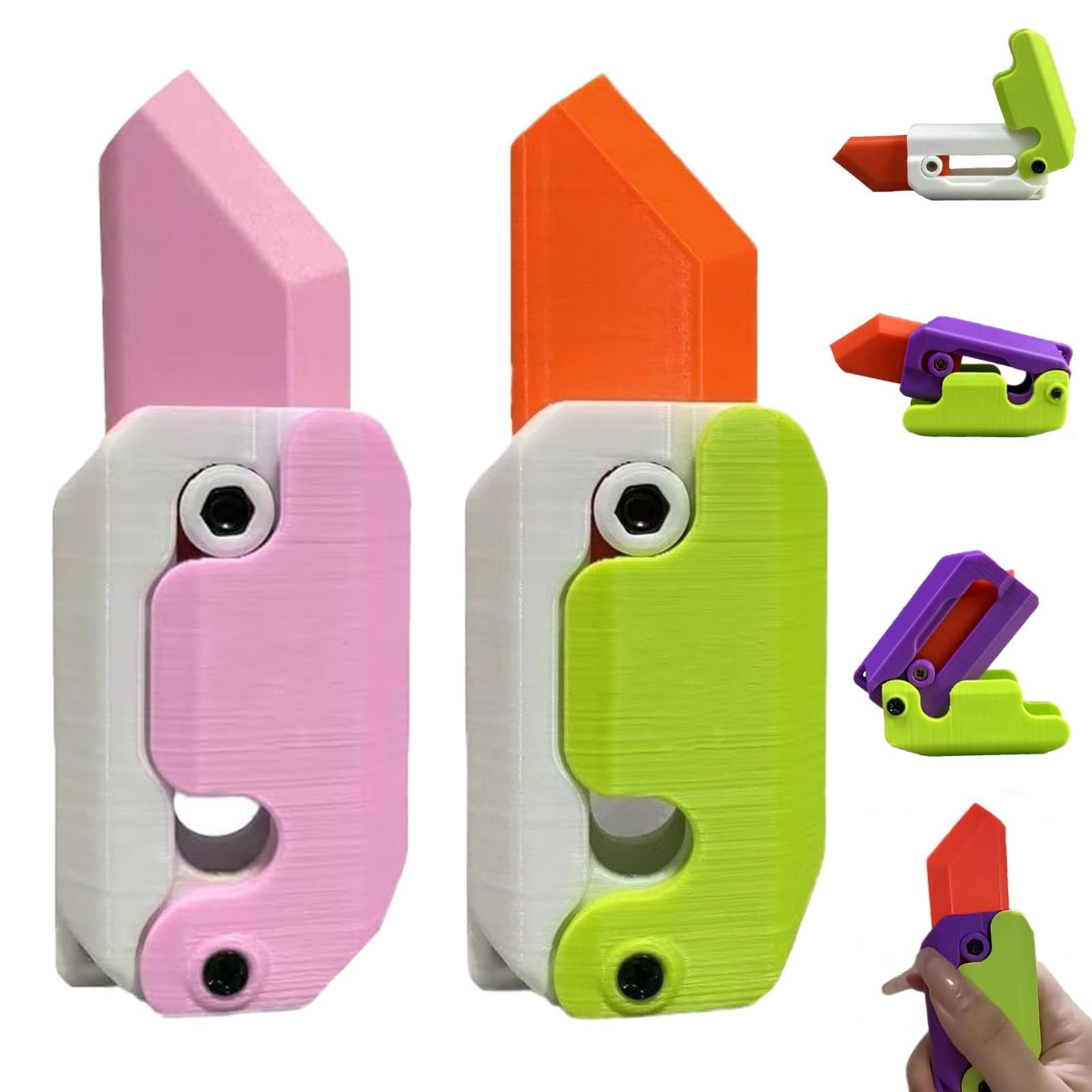 e83744f9-4d50-4f5d-8218-4172b0e6e5a8.jpg 3D Printed Gravity Jumping Radish Toy – Mini Decompression Fidget Pendant - Image 1